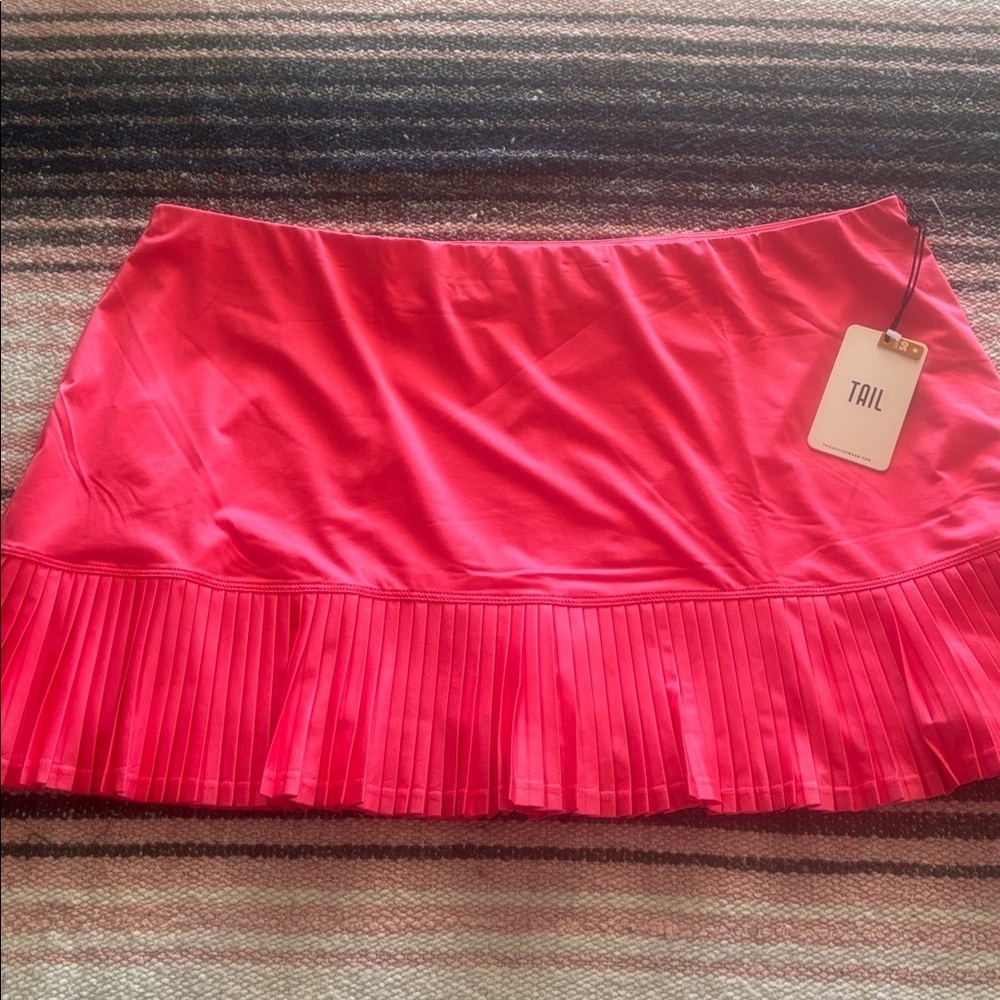 Tail Pleated Tennis SkirtPink 13.5” - Size XXL